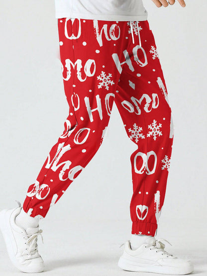 Men’s Christmas Printed Sweatpants – Festive Holiday Joggers with Snowman, Santa, and Reindeer Designs - All Inclusive Family Treasures