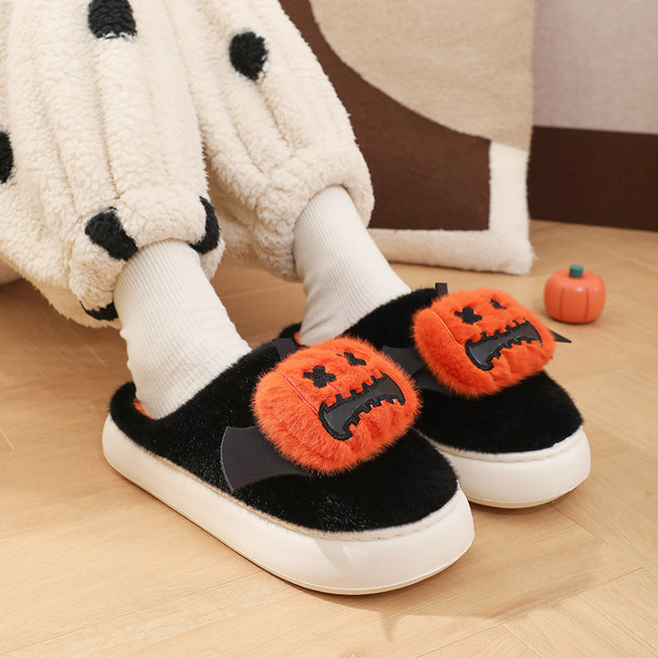 Spooky-Cute Pumpkin Slippers for Halloween Snuggles