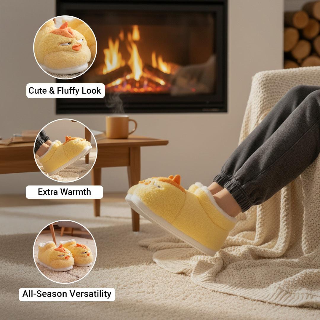 Cozy Plush Bird Slippers – Cute, Warm & Ultra-Comfy