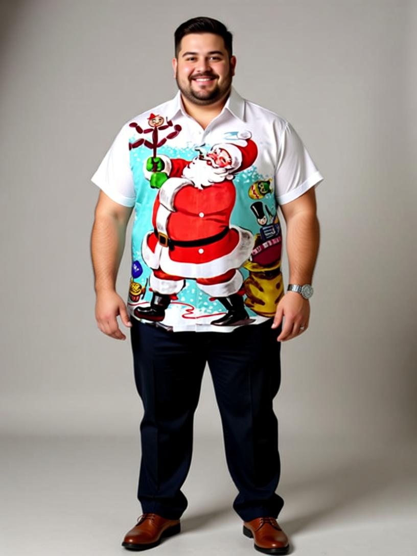 Festive Men's 3D Christmas Print Shirts – Holiday Spirit in Every Stitch!
