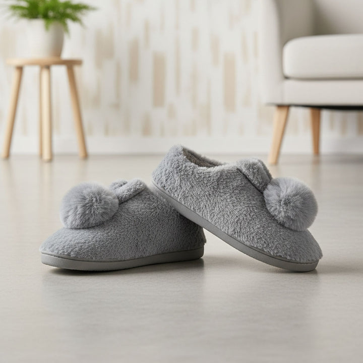 Snuggle into Cuteness with Bunny-Ear Winter Slippers