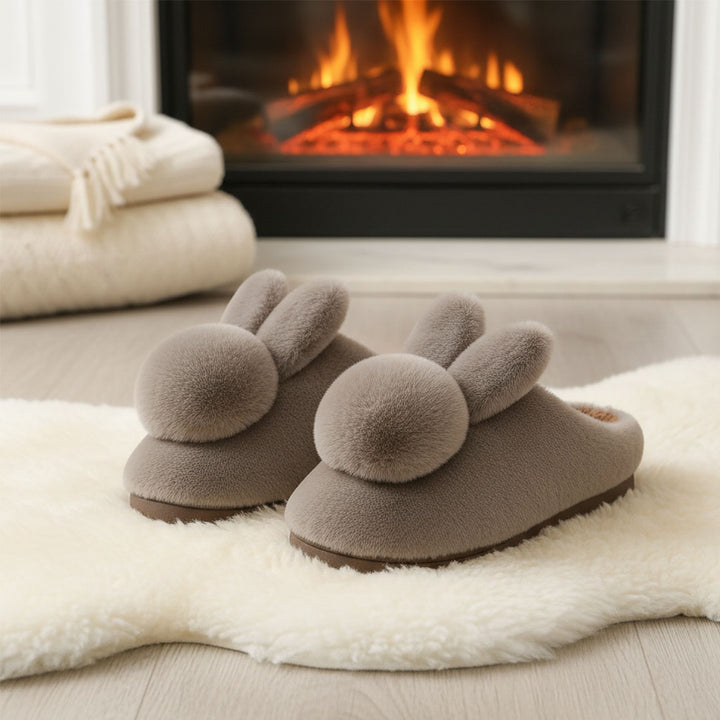 Snuggle into Cuteness with Bunny-Ear Winter Slippers