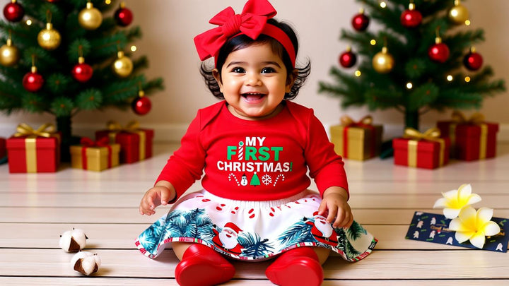 My First Christmas - Christmas Tree Snowman Skirt