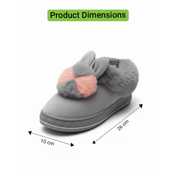 Bunny Bliss Plush Platform Slippers