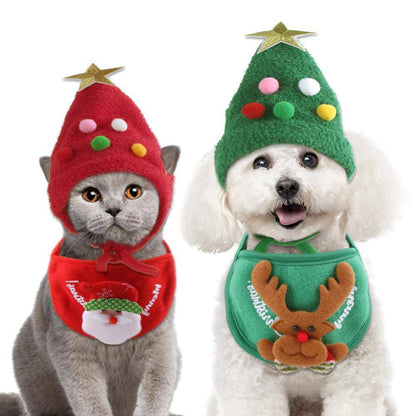 Adorable Christmas Tree Hat for Pets – Festive Holiday Dress-Up Accessory - All Inclusive Family Treasures