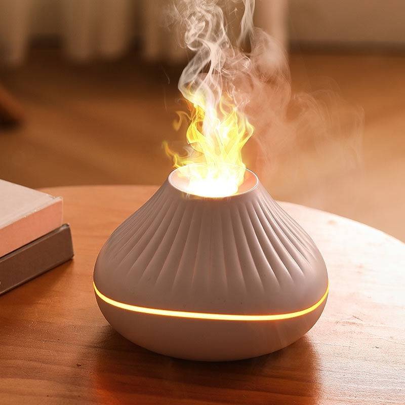 Large Capacity Rainbow Flame Aroma Diffuser | Simulated Flame & Soothing Scents - All Inclusive Family Treasures