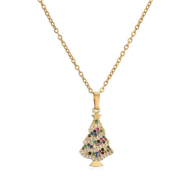 Sparkling Christmas Tree Pendant Necklace – Festive Holiday Jewelry - All Inclusive Family Treasures