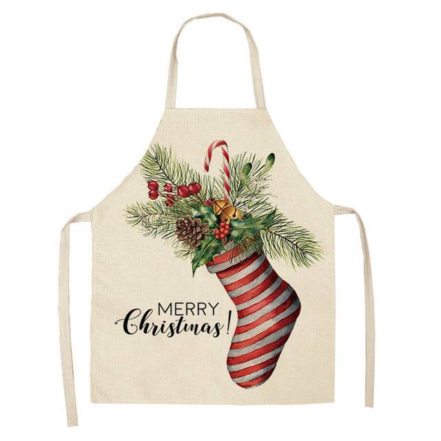 Festive Christmas Cotton & Linen Apron Collection – Perfect for Holiday Cooking & Baking - All Inclusive Family Treasures