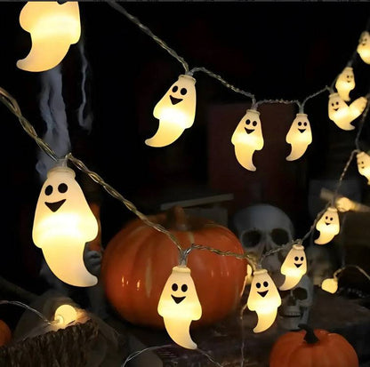 Halloween Lighting Chain | Pumpkin, Ghost & Bat Models for Indoor & Outdoor Decoration - All Inclusive Family Treasures