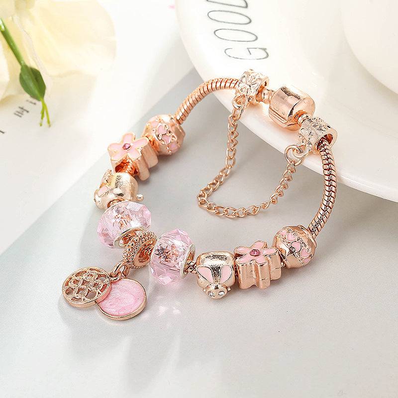 Radiant Rose Gold Charm Bracelet - All Inclusive Family Treasures