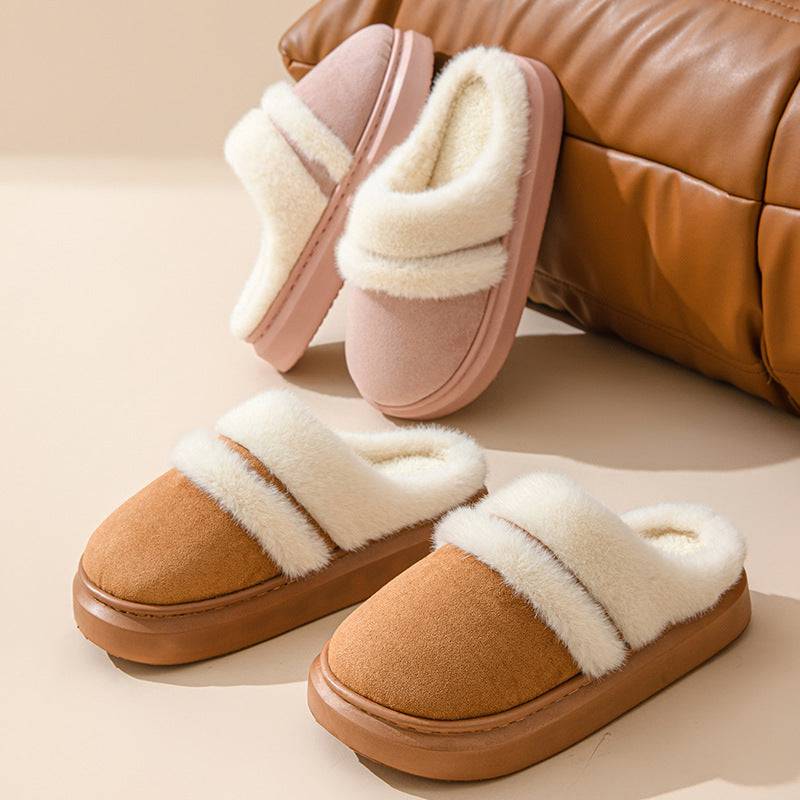 Warm Cotton House Slippers – Plush, Non-Slip Winter Comfort for Women - All Inclusive Family Treasures