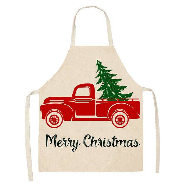 Festive Christmas Cotton & Linen Apron Collection – Perfect for Holiday Cooking & Baking - All Inclusive Family Treasures