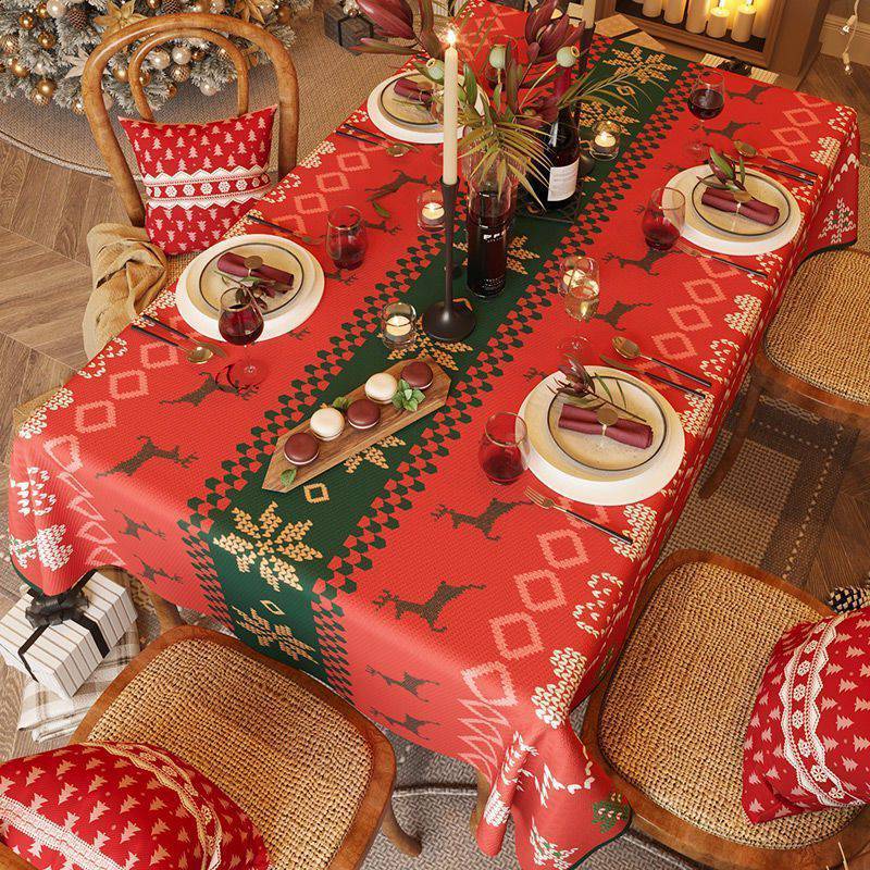 Elegant Christmas Tablecloths – Festive Decor for Your Dining & Coffee Tables - All Inclusive Family Treasures