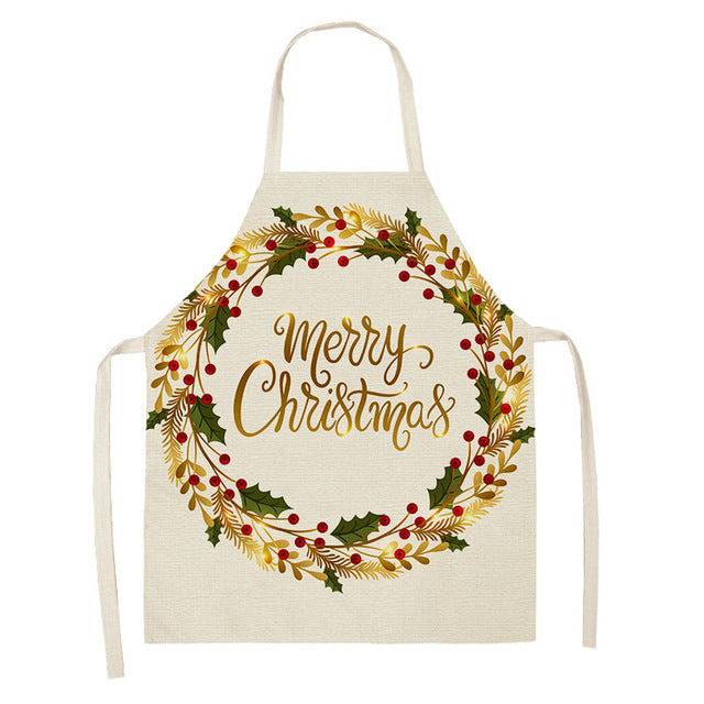 Festive Christmas Cotton & Linen Apron Collection – Perfect for Holiday Cooking & Baking - All Inclusive Family Treasures