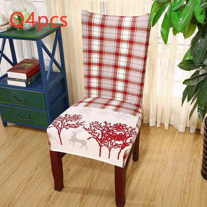 Festive Christmas Chair Covers – Universal Stretch Fit for Dining Chairs - All Inclusive Family Treasures