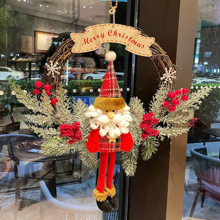 Merry Christmas Santa Wreath – Festive Holiday Door Decoration with Berries & Pine! - All Inclusive Family Treasures