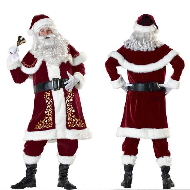 Elegant Mr. & Mrs. Claus Velvet Costume Set – Embrace the Spirit of Christmas in Style! - All Inclusive Family Treasures