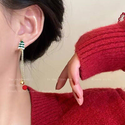 Christmas Tree and Santa Tassel Earrings - Celebrate in Style! - All Inclusive Family Treasures