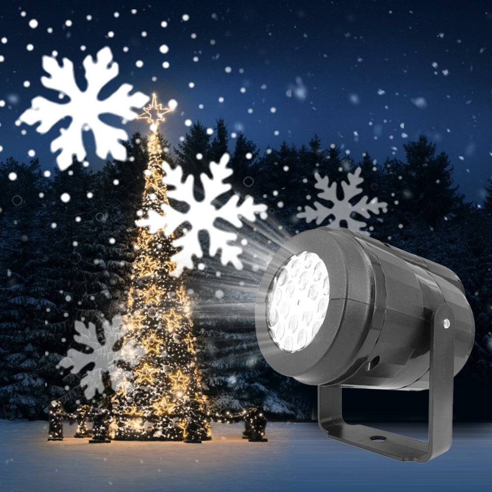 Festive Christmas LED Projector Light – Rotating Holiday Patterns for Indoor & Outdoor Decor - All Inclusive Family Treasures