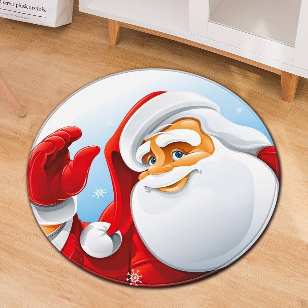 Round Christmas Doormats – Non-Slip Holiday Floor Décor for Your Home - All Inclusive Family Treasures