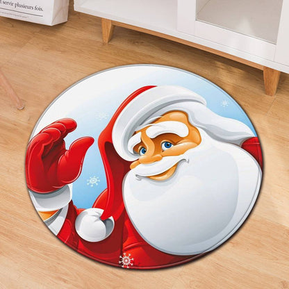 Round Christmas Doormats – Non-Slip Holiday Floor Décor for Your Home - All Inclusive Family Treasures