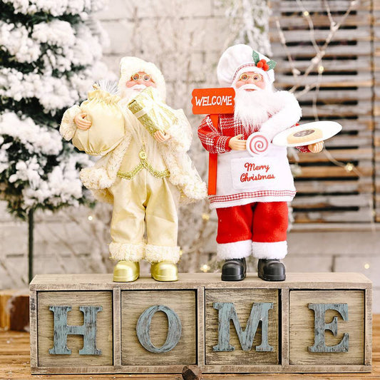 Classic Standing Santa Claus Doll - A Timeless Holiday Decor Piece - All Inclusive Family Treasures