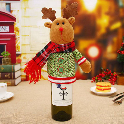 Festive Christmas Wine Bottle Covers – Adorable Holiday Bottle Bags for Perfect Gift Wrapping - All Inclusive Family Treasures