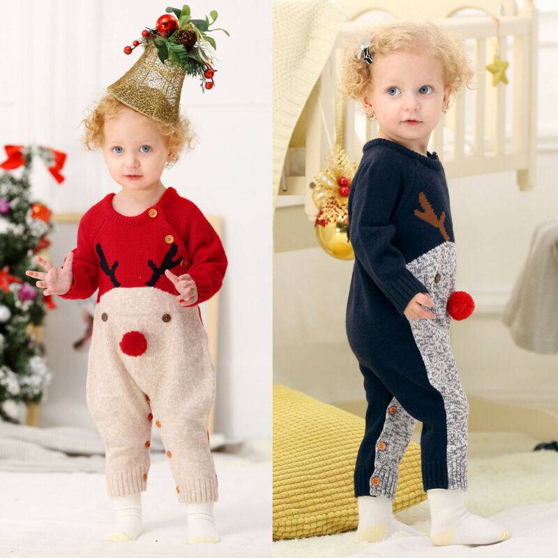 Adorable Knitted Reindeer Christmas Romper – Cozy & Festive for Little Ones! - All Inclusive Family Treasures