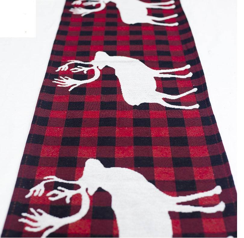 Christmas Elk Snowman Table Runner - Merry Christmas Decorations - All Inclusive Family Treasures