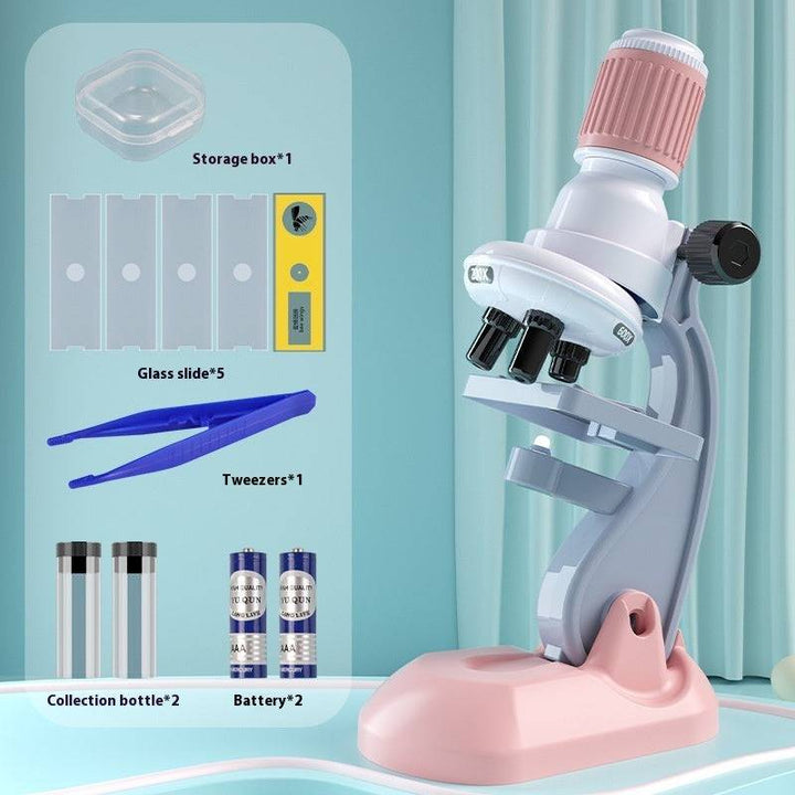 Explore the Microscopic World: 1200X LED Microscope for Kids & Beginners - All Inclusive Family Treasures