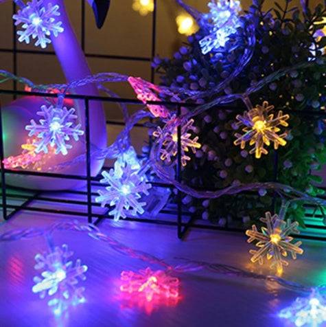Enchanting LED Snowflake String Lights – Perfect for Festive Home Décor - All Inclusive Family Treasures