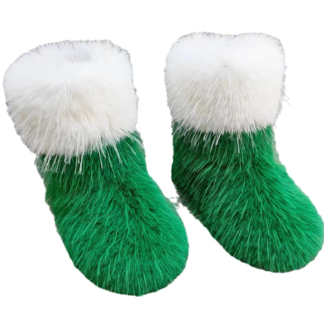 Christmas Plush Boots – Cozy Holiday Warmth