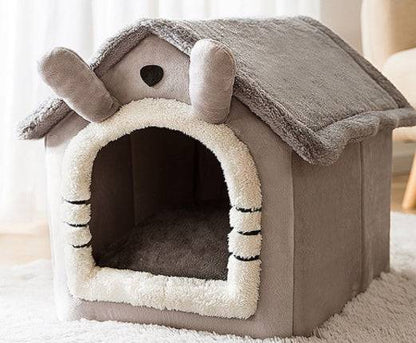 Cozy Cottage Pet House – Warm, Foldable, and Adorable for Dogs & Cats! - All Inclusive Family Treasures