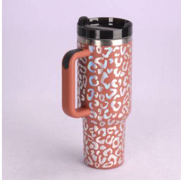 Stainless Steel Insulated Tumbler with Handle & Straw – Spill-Proof, Perfect for Travel, Office, & Gym - 40 Oz - All Inclusive Family Treasures