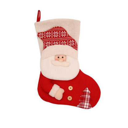 Charming Santa & Snowman Knitted Christmas Stockings – Perfect for Holiday Cheer! - All Inclusive Family Treasures