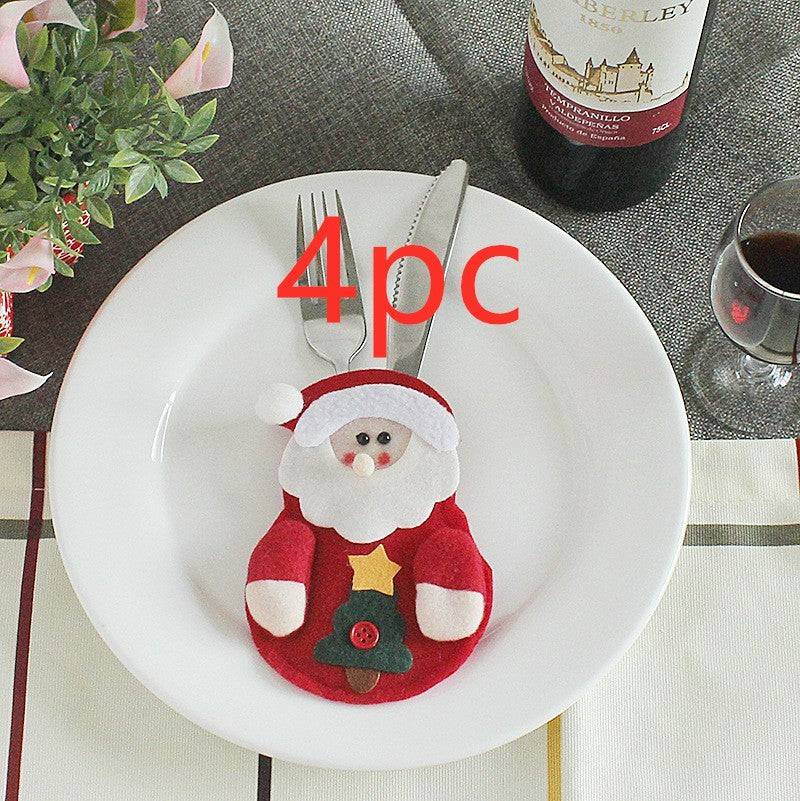 Festive Christmas Cutlery Holder Set – Add a Touch of Holiday Magic to Your Table! - All Inclusive Family Treasures