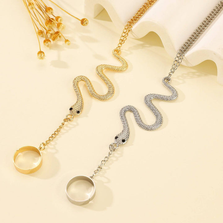 Bold Serpentine Hand Chain Bracelet - All Inclusive Family Treasures