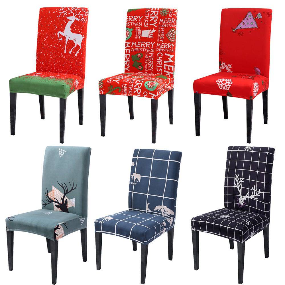 Festive Christmas Chair Covers – Universal Stretch Fit for Dining Chairs - All Inclusive Family Treasures