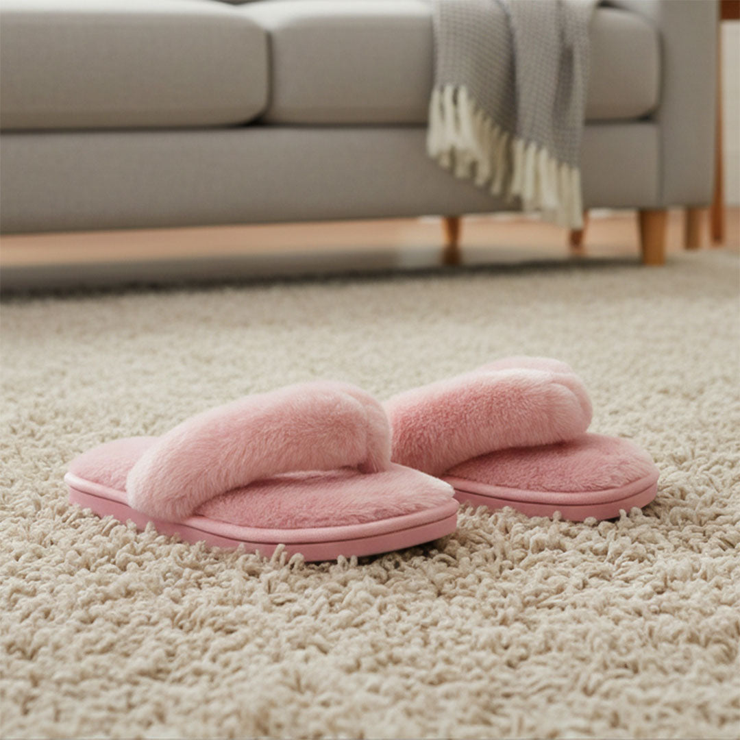 Step Into Luxury with Plush Flip-Flop Slippers!