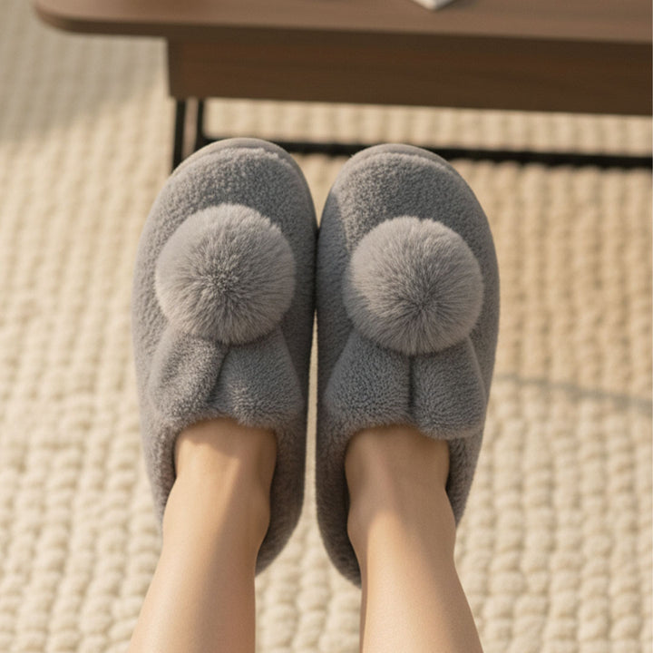 Snuggle into Cuteness with Bunny-Ear Winter Slippers
