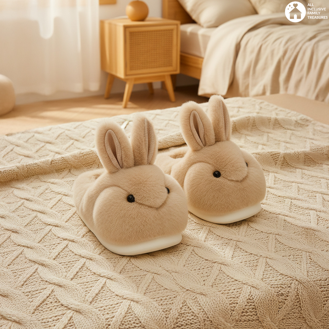 Hop Into Ultimate Comfort with These Adorable Rabbit Plush Slippers!