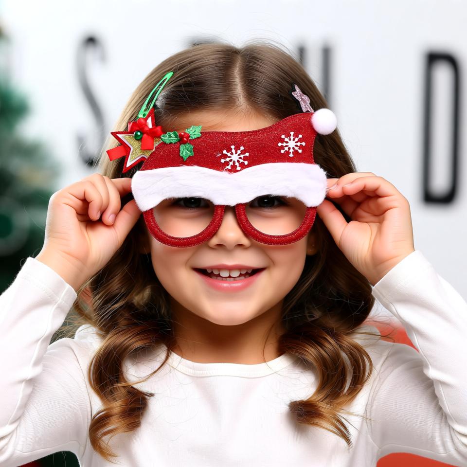 Holiday Cheer Hairpin & Glasses Set – Festive Accessories for Christmas Fun