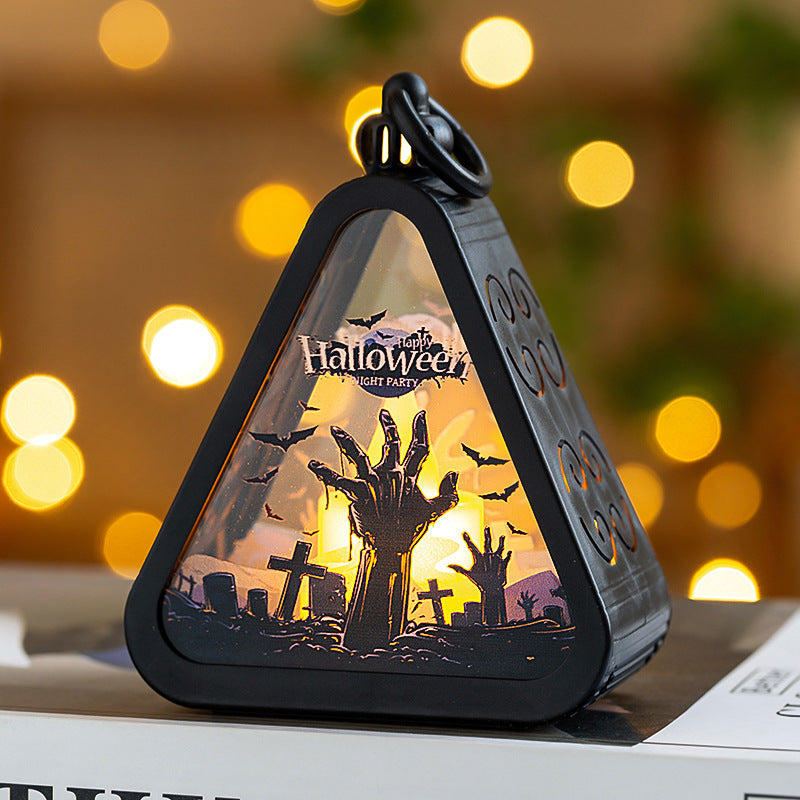 Haunted Glow Pumpkin Lantern – Spooky Halloween Décor Light
