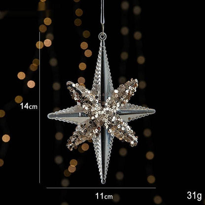 Sparkling Sequin Acrylic Christmas Ornaments – Set of Elegant Transparent Pendants - All Inclusive Family Treasures