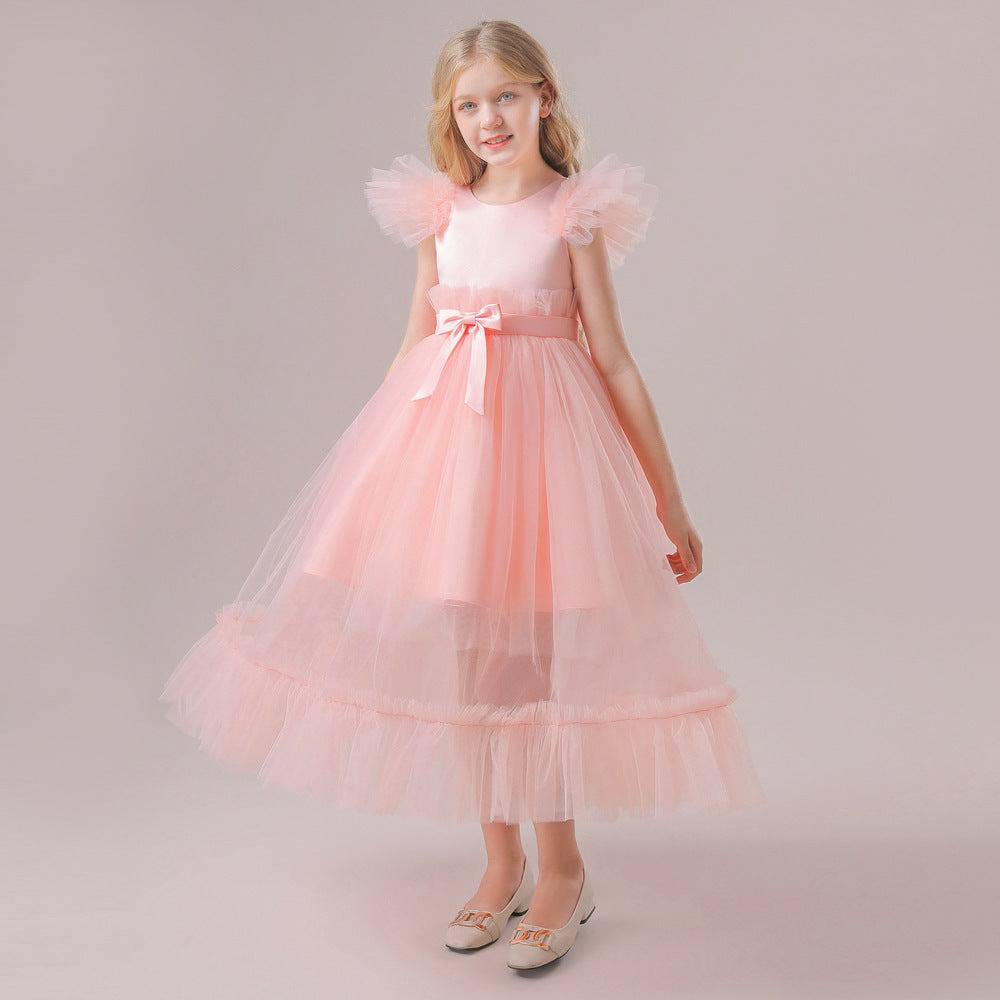 Whimsical Grace: Flounced Sleeve Bow Pettiskirt - All Inclusive Family Treasures