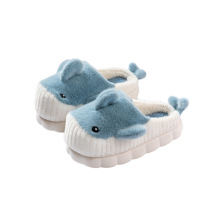 Shark & Whale Plush Slippers – Cozy Ocean Friends for Indoor & Outdoor Comfort