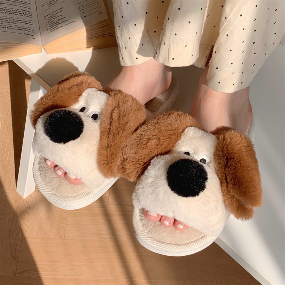 Cozy Puppy Plush Slippers – Warmth & Whimsy for Every Step