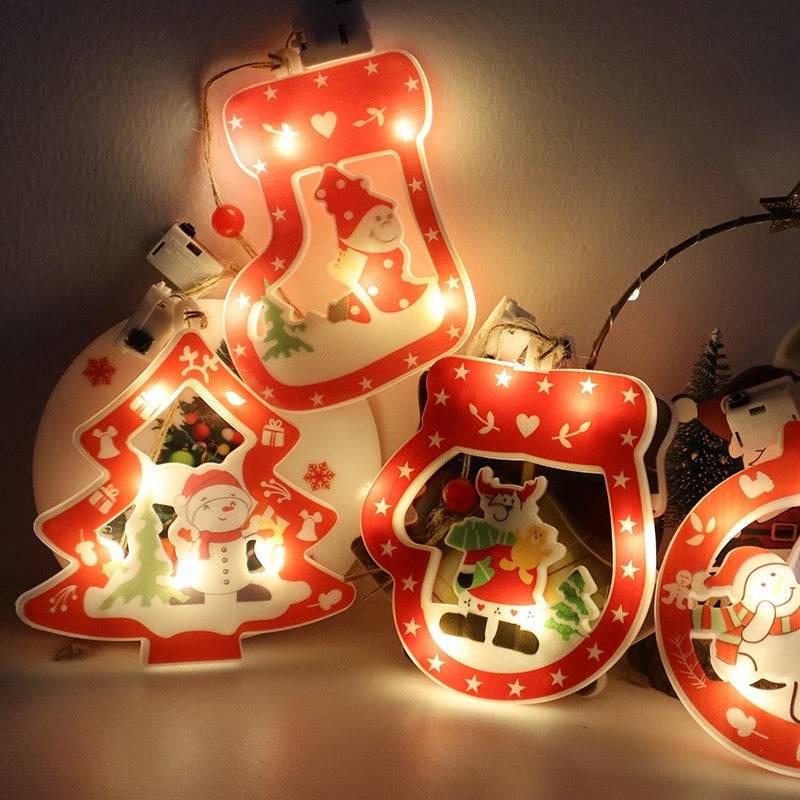 LED Christmas Tree Decorative Lamp - Festive Atmosphere Hanging Light - All Inclusive Family Treasures