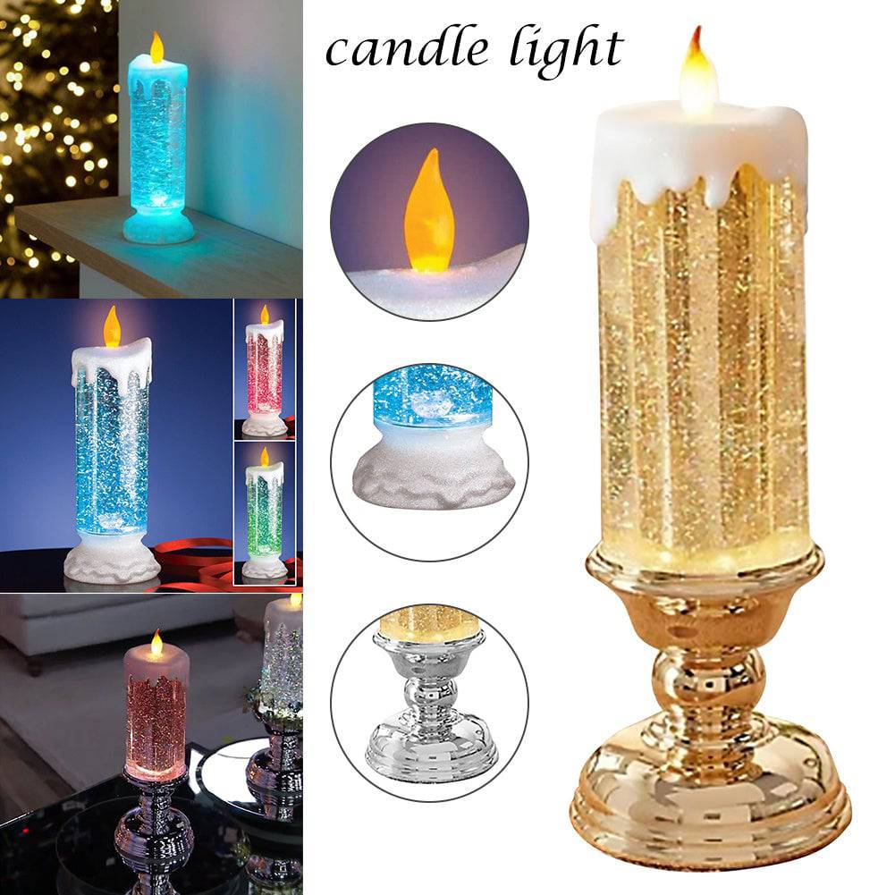 Enchanting Color-Changing LED Glitter Candle – Rechargeable & Waterproof Home Decor - All Inclusive Family Treasures