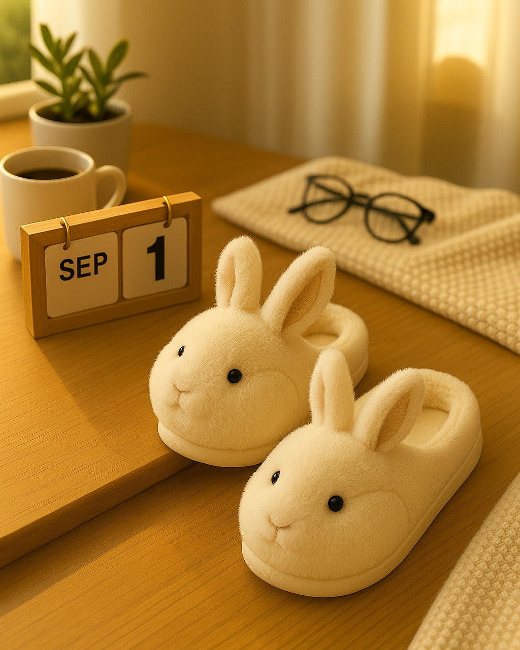 Hop Into Ultimate Comfort with These Adorable Rabbit Plush Slippers!